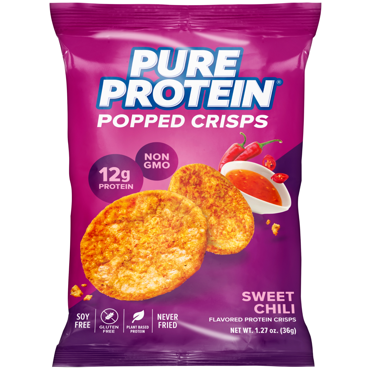 slide 1 of 5, Pure Protein Sweet Chili Popped Crisps, 1 ct, 1 ct