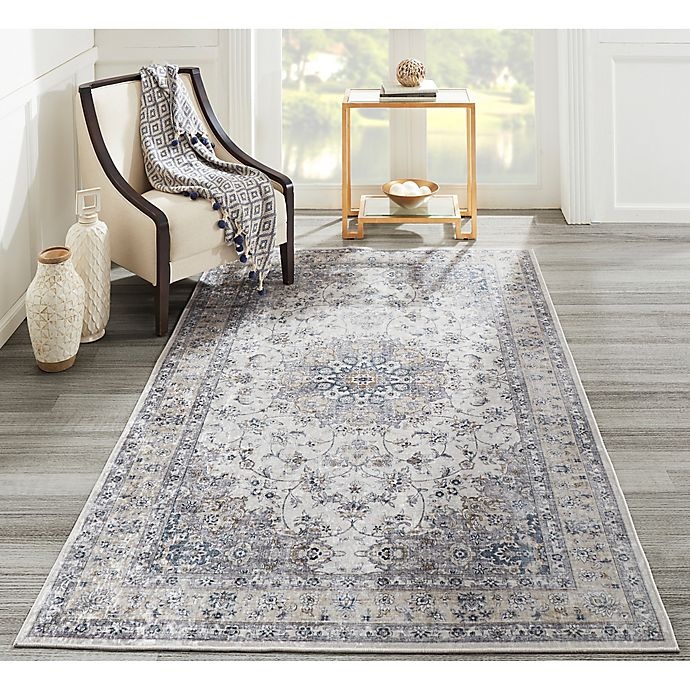 slide 2 of 6, Momeni Karachi Medallion Accent Rug - Grey, 2 ft x 3 ft