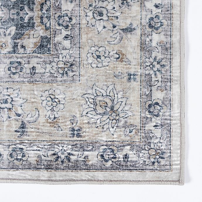 slide 6 of 6, Momeni Karachi Medallion Accent Rug - Grey, 2 ft x 3 ft