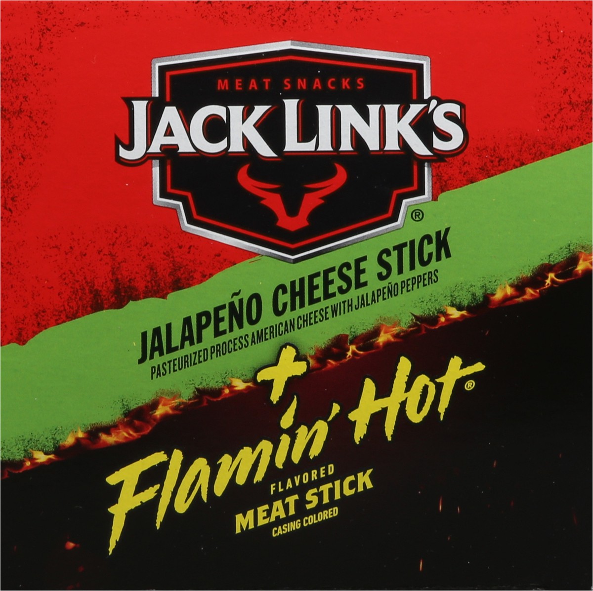 slide 7 of 12, Jack Link's Jalapeno/Flamin' Hot Flavored Cheese Stick + Meat Stick 16 - 1.1 oz Packages, 16 ct