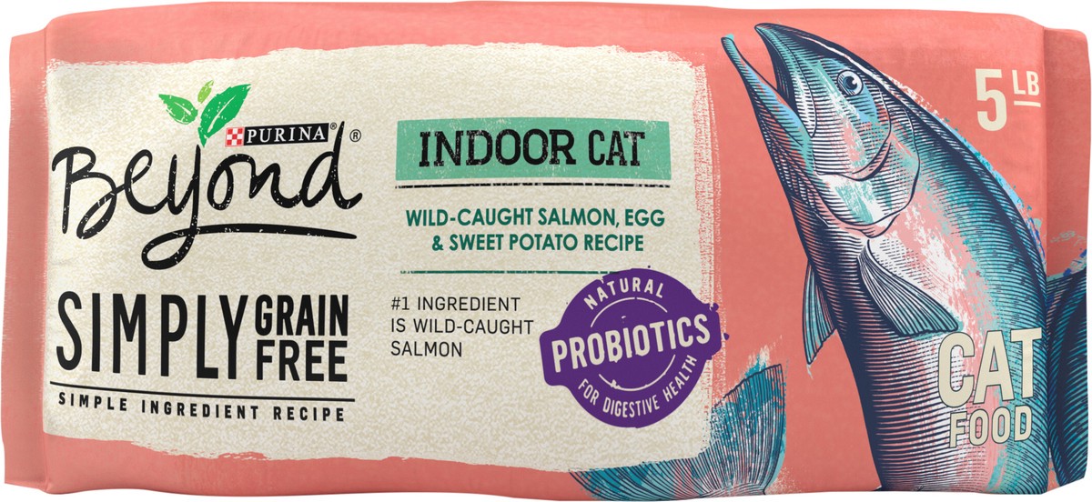 slide 8 of 8, Beyond Purina Beyond Grain Free, Natural Dry Cat Food, Simply Indoor Salmon, Egg & Sweet Potato Recipe, 5 lb