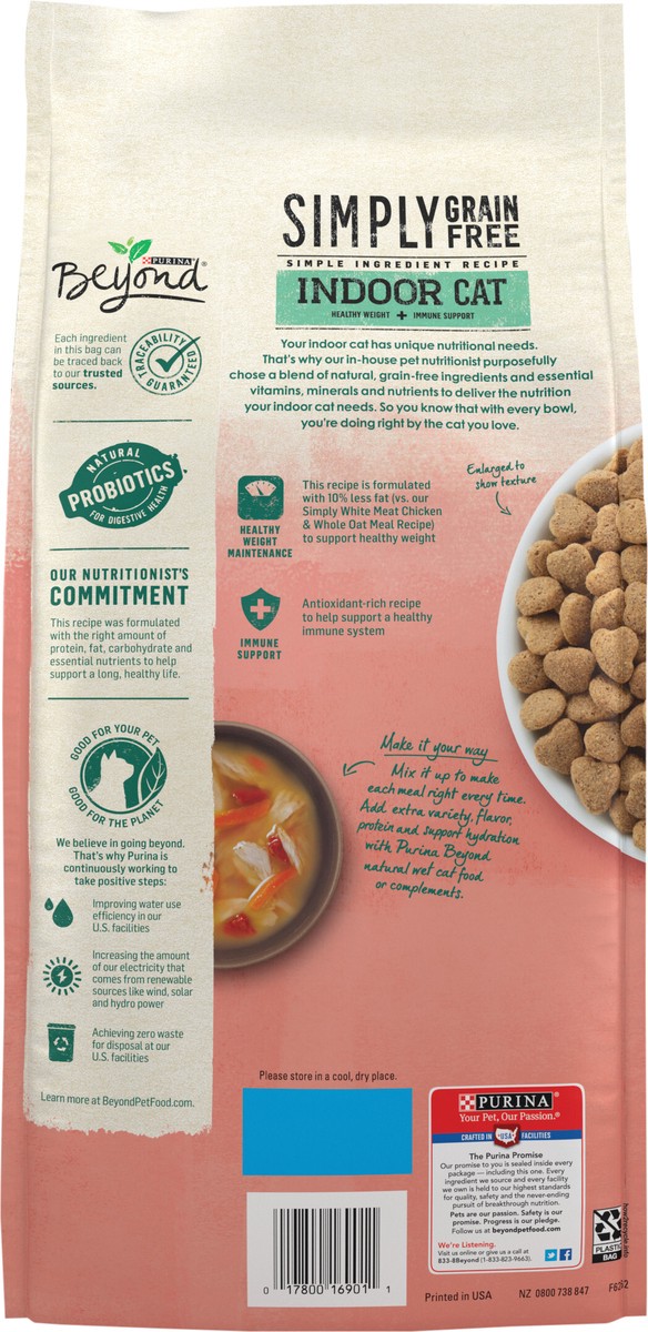 slide 2 of 8, Beyond Purina Beyond Grain Free, Natural Dry Cat Food, Simply Indoor Salmon, Egg & Sweet Potato Recipe, 5 lb