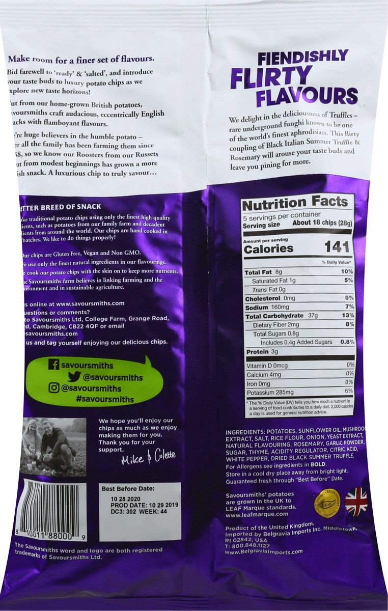slide 13 of 13, Savoursmiths Truffle and Rosemary Potato Chips 5.29 oz, 5.29 oz