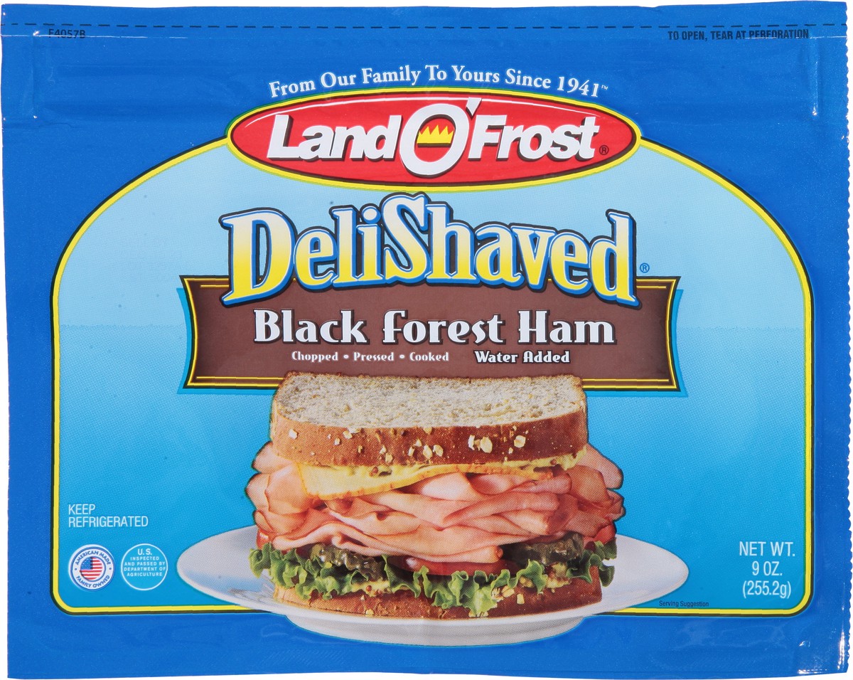 slide 2 of 9, Land O' Frost DeliShaved Black Forest Ham 9 oz, 9 oz