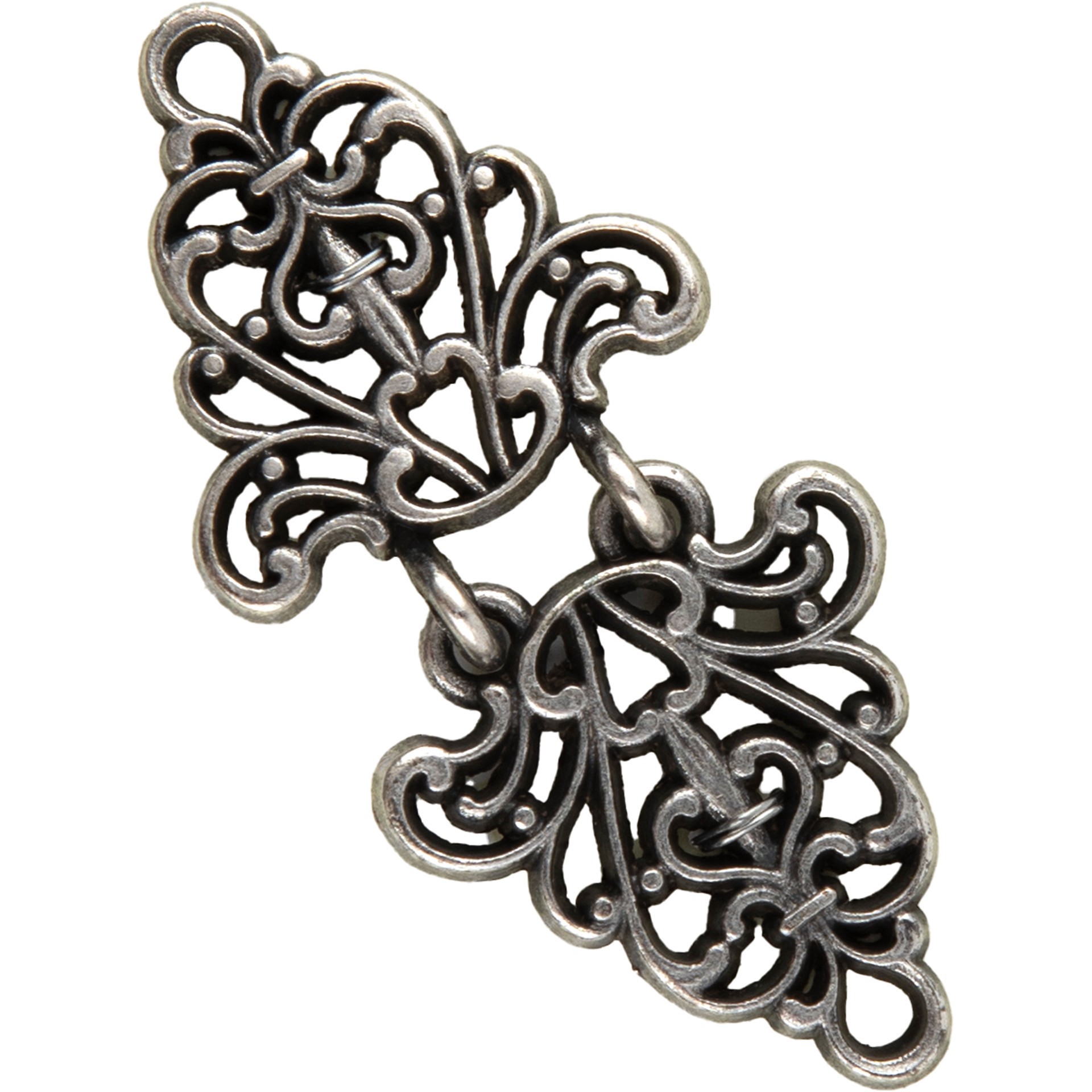 slide 2 of 3, Blumenthal Lansing Lamode 2.25" Antique Silver Clasp, 2.25 in