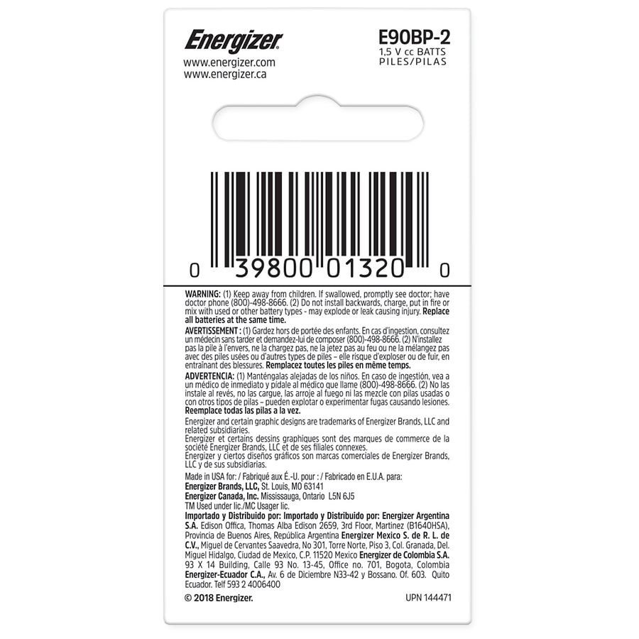 slide 2 of 2, Energizer N Batteries, 1.5V Alkaline N 1.5 V, 2 ct