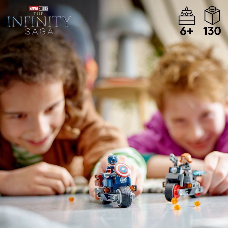 slide 4 of 6, LEGO Marvel Black Widow & Captain America Motorcycles Playset 76260, 1 ct