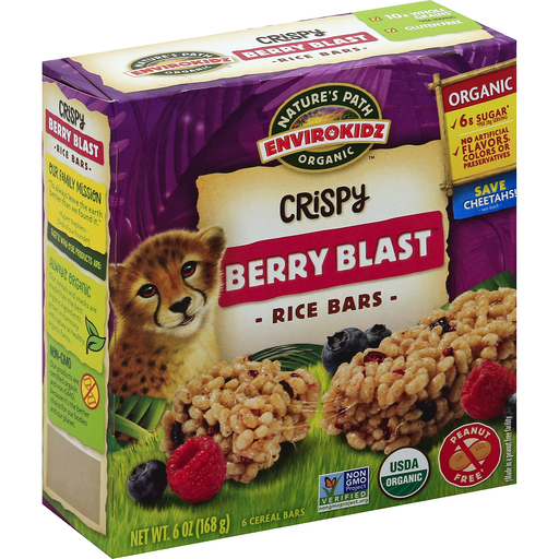 slide 1 of 1, Nature's Path Envirokidz Nature's Path Organic EnviroKidz Berry Blast Crispy Rice Bars, 6 ct; 6 oz