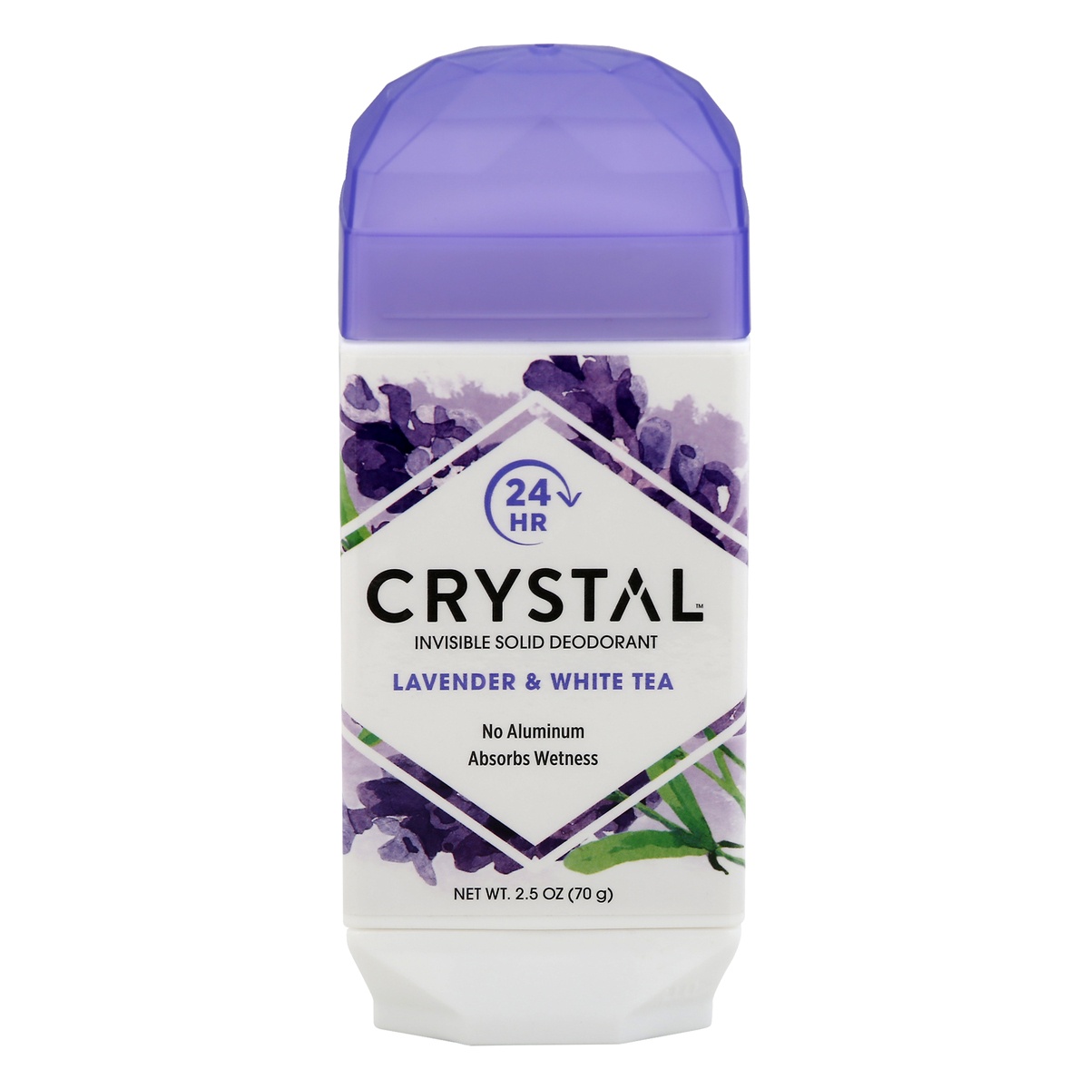 slide 1 of 1, Crystal Deodorant Invisible Solid Lavender & White Tea, 2.5 oz