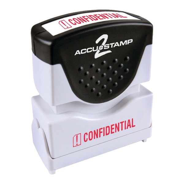 slide 1 of 4, ACCU-STAMP2 Confidential Stamp, Red, 1 ct