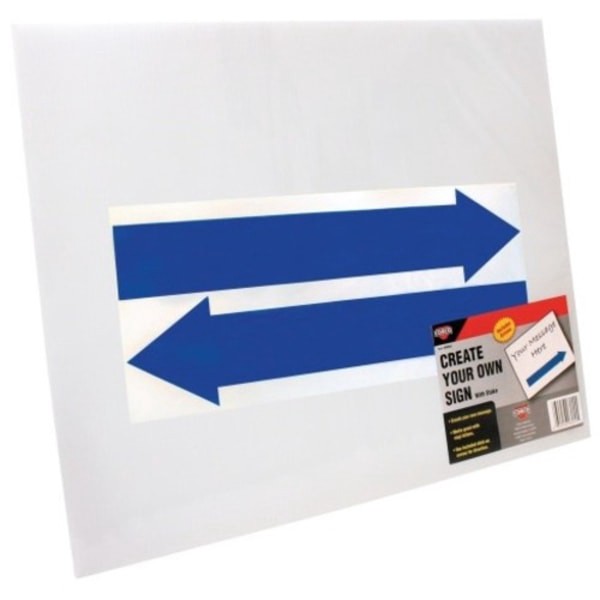 slide 2 of 2, Cosco Large Blank Sign with Vinyl Arrows And Stake - White, 19 in x 15 in