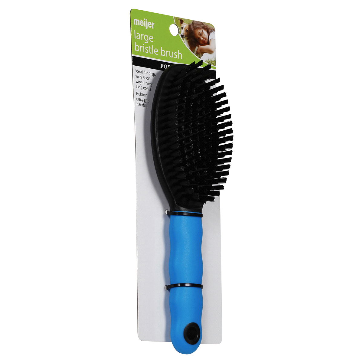 slide 3 of 4, Meijer Large Bristle Dog Brush, 1 ct