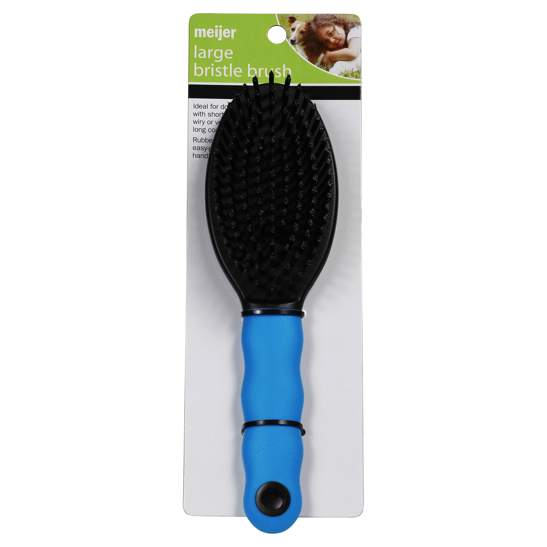 slide 1 of 4, Meijer Large Bristle Dog Brush, 1 ct