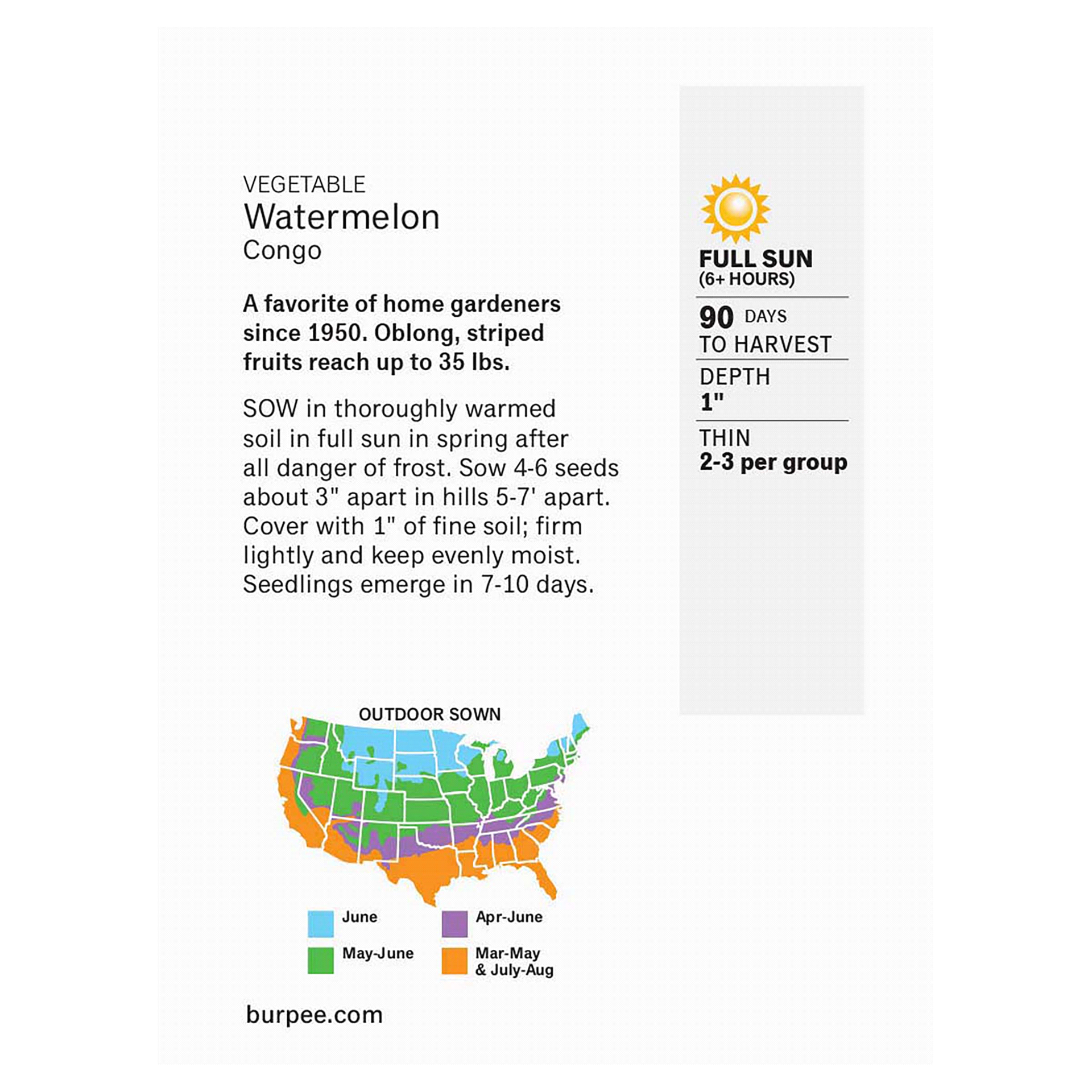 slide 5 of 5, Burpee Watermelon, Congo, 1 ct