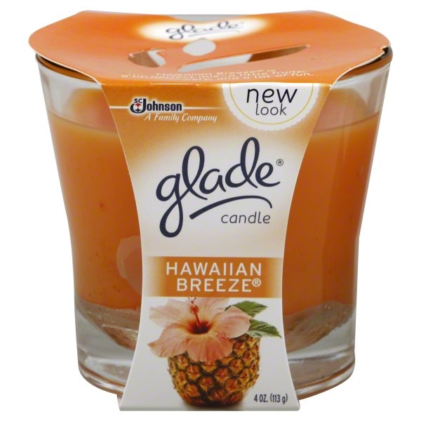 slide 1 of 1, Glade Hawaiian Breeze Infused With Essential Oils Candle, 4 oz