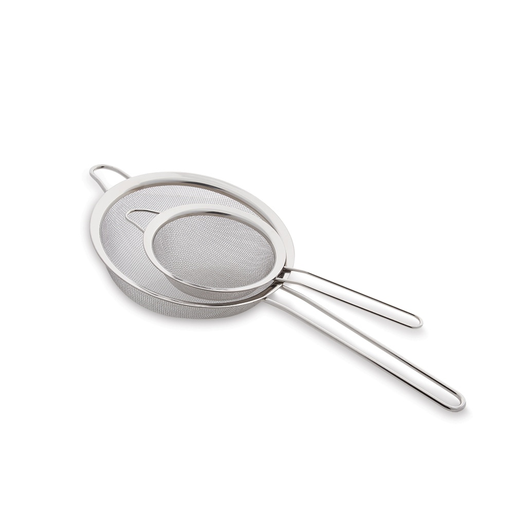 slide 1 of 1, Allrecipes Stainless Steel Strainers - Silver, 2 ct