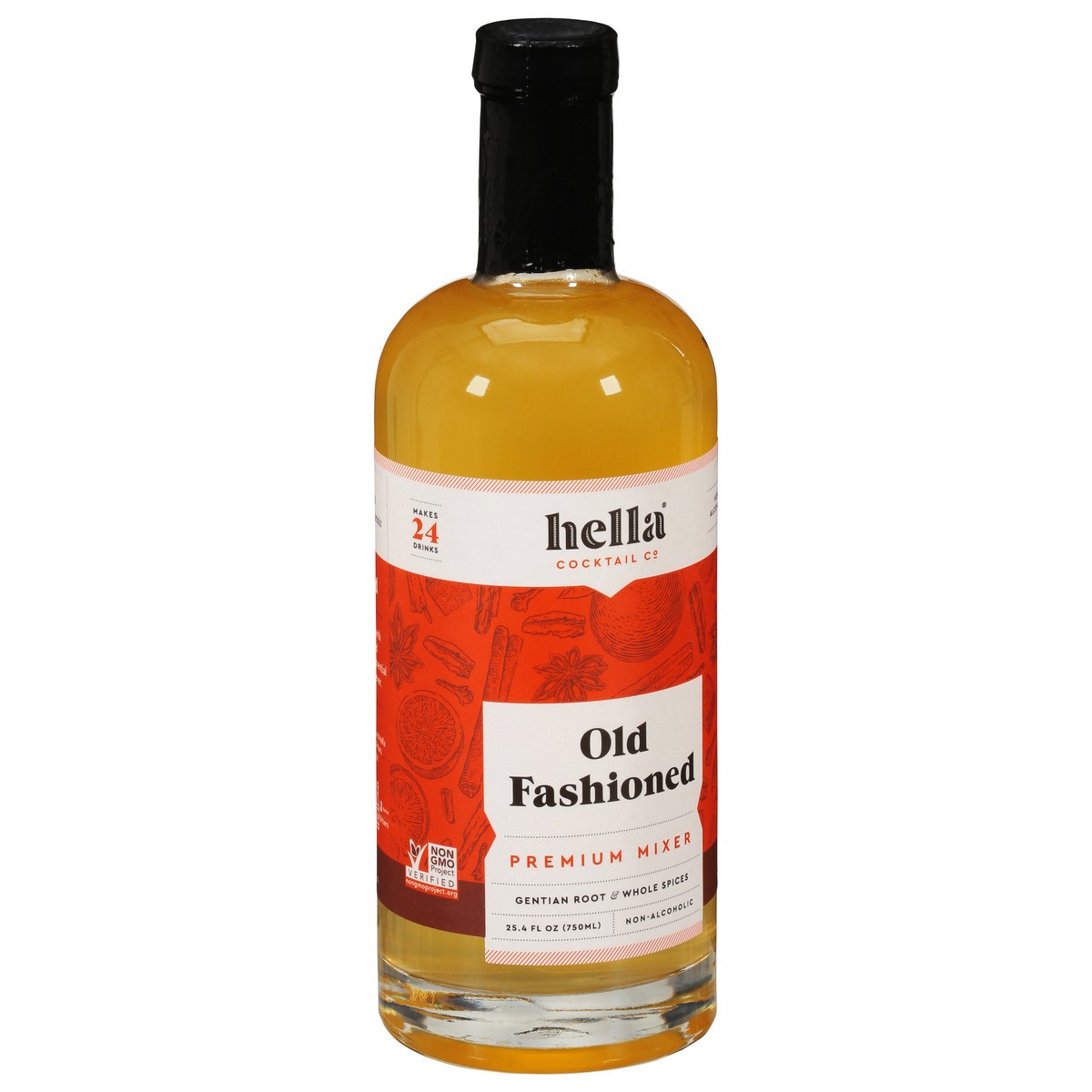 slide 2 of 9, Hella Cocktail Co. Old Fashioned Gentian Root & Whole Spices Premium Mixer 25.4 fl oz, 25.4 fl oz