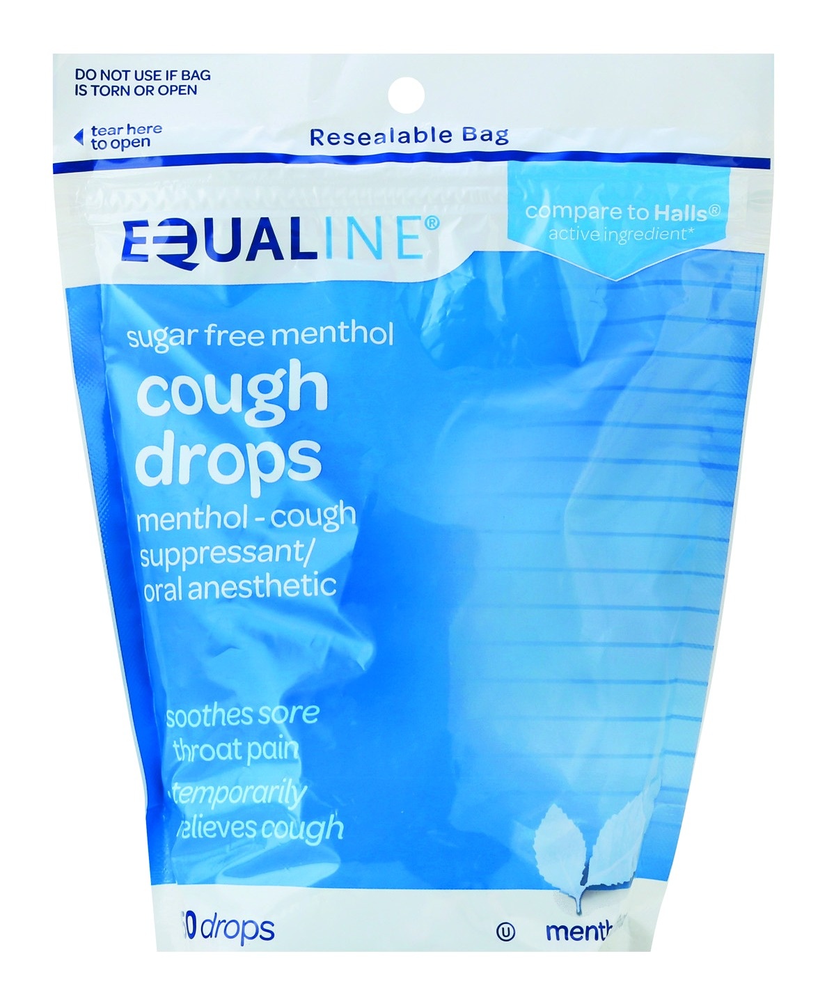 slide 1 of 1, Equaline Sugar Free Menthol Cough Drops, 150 ct