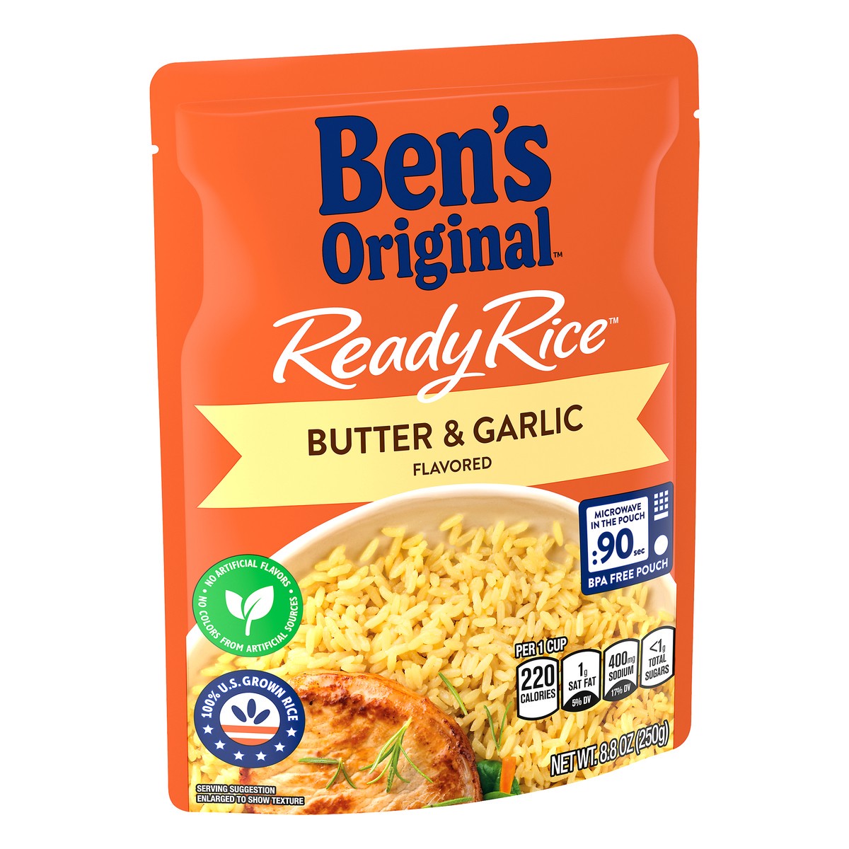 slide 3 of 9, Ben´s Original Ready Rice, Butter & Garlic pouch - 8.8 oz, 8.8 oz