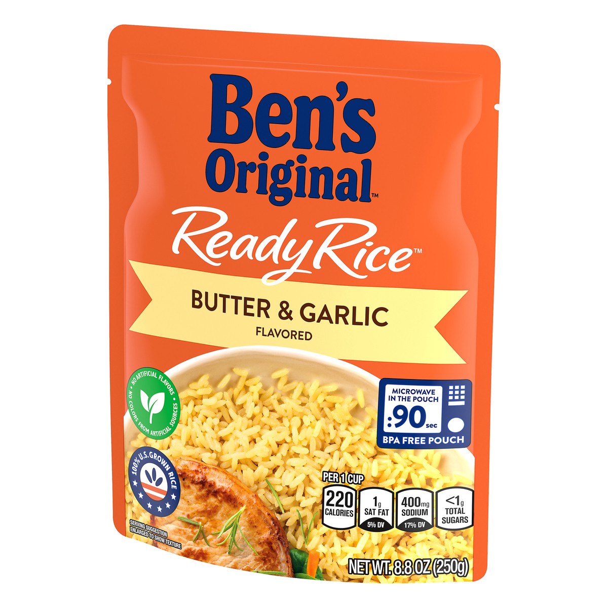 slide 8 of 9, Ben´s Original Ready Rice, Butter & Garlic pouch - 8.8 oz, 8.8 oz