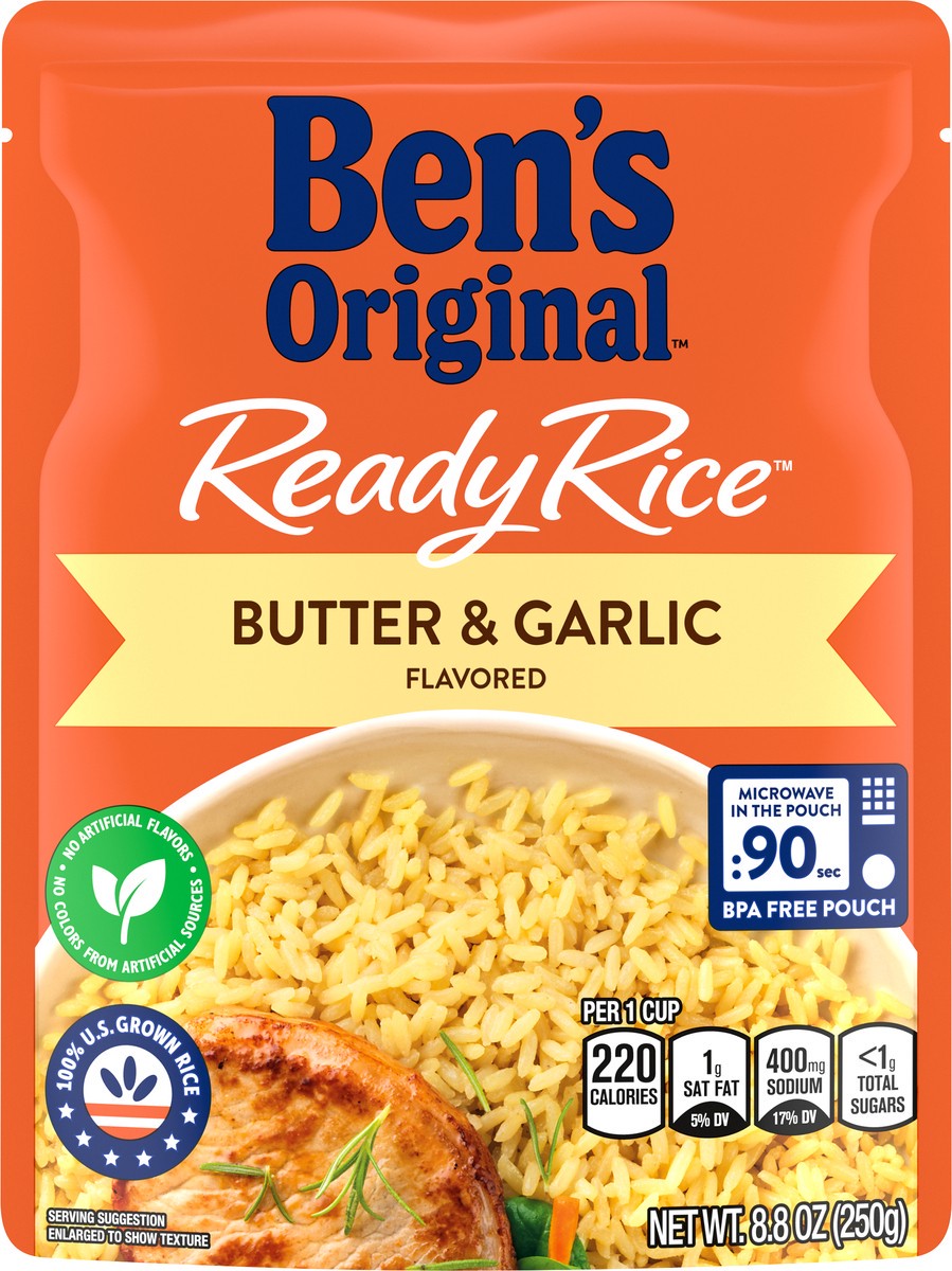 slide 7 of 9, Ben´s Original Ready Rice, Butter & Garlic pouch - 8.8 oz, 8.8 oz