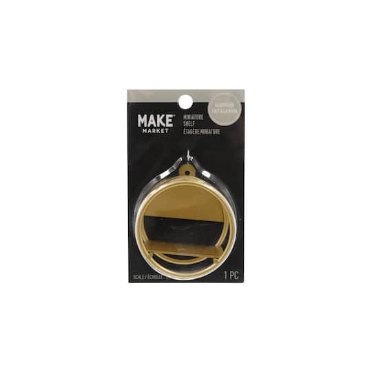 slide 1 of 3, Mini Gold Round Hanging Shelf By Make Market, 2.07 in x 1.4 in x 2.34 in