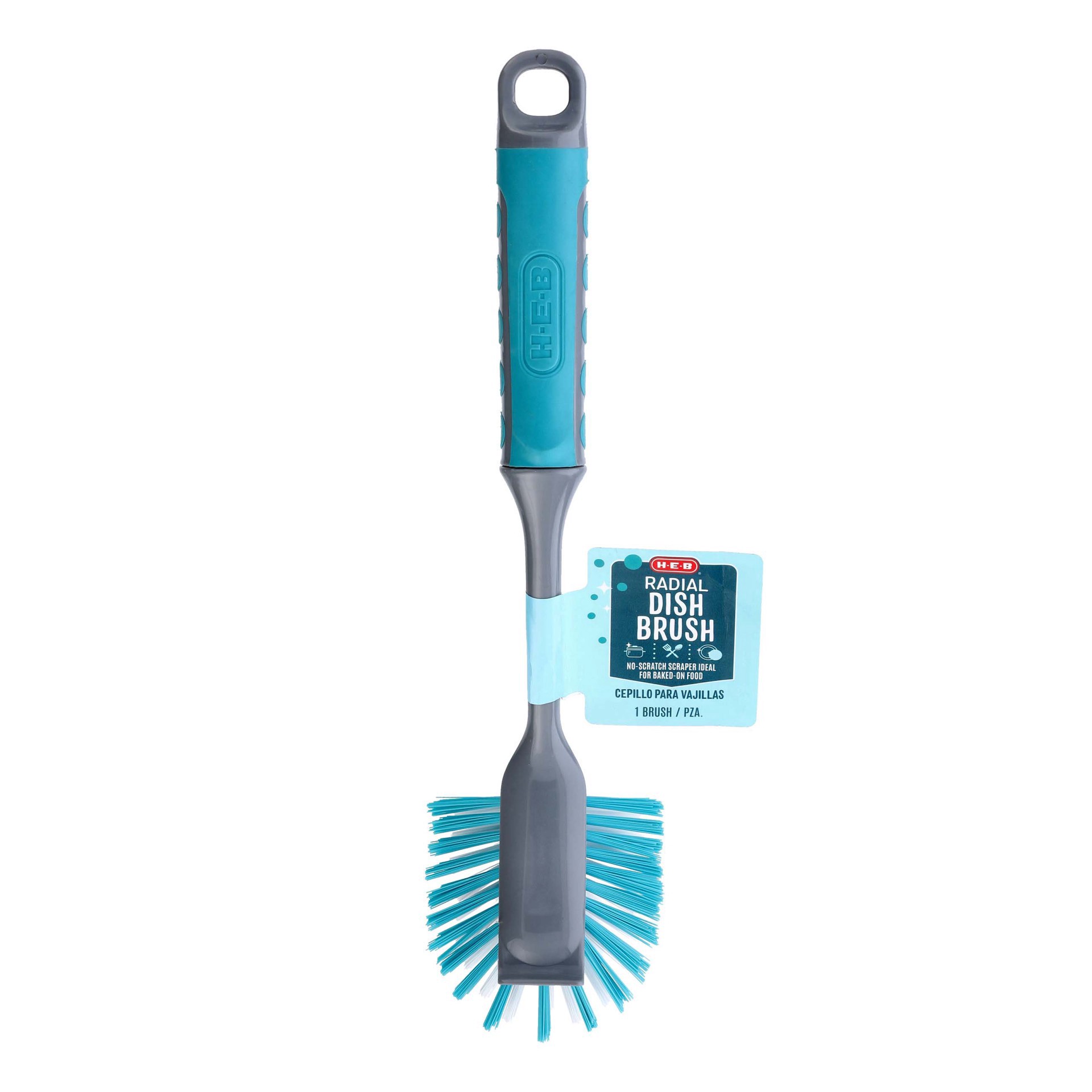 slide 1 of 1, H-E-B Radial Dish Brush, 1 ct