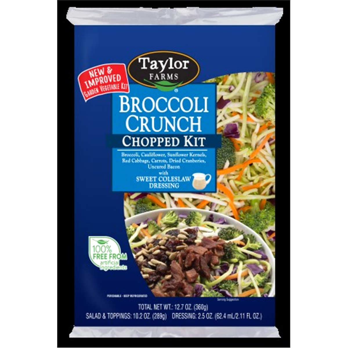 slide 1 of 1, Taylor Farms Broccoli Crunch Chopped Salad Kit, 13 oz