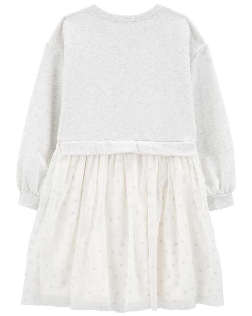 slide 2 of 3, Carters Kid Long-Sleeve Fleece Dress Ivory 12, 1 ct