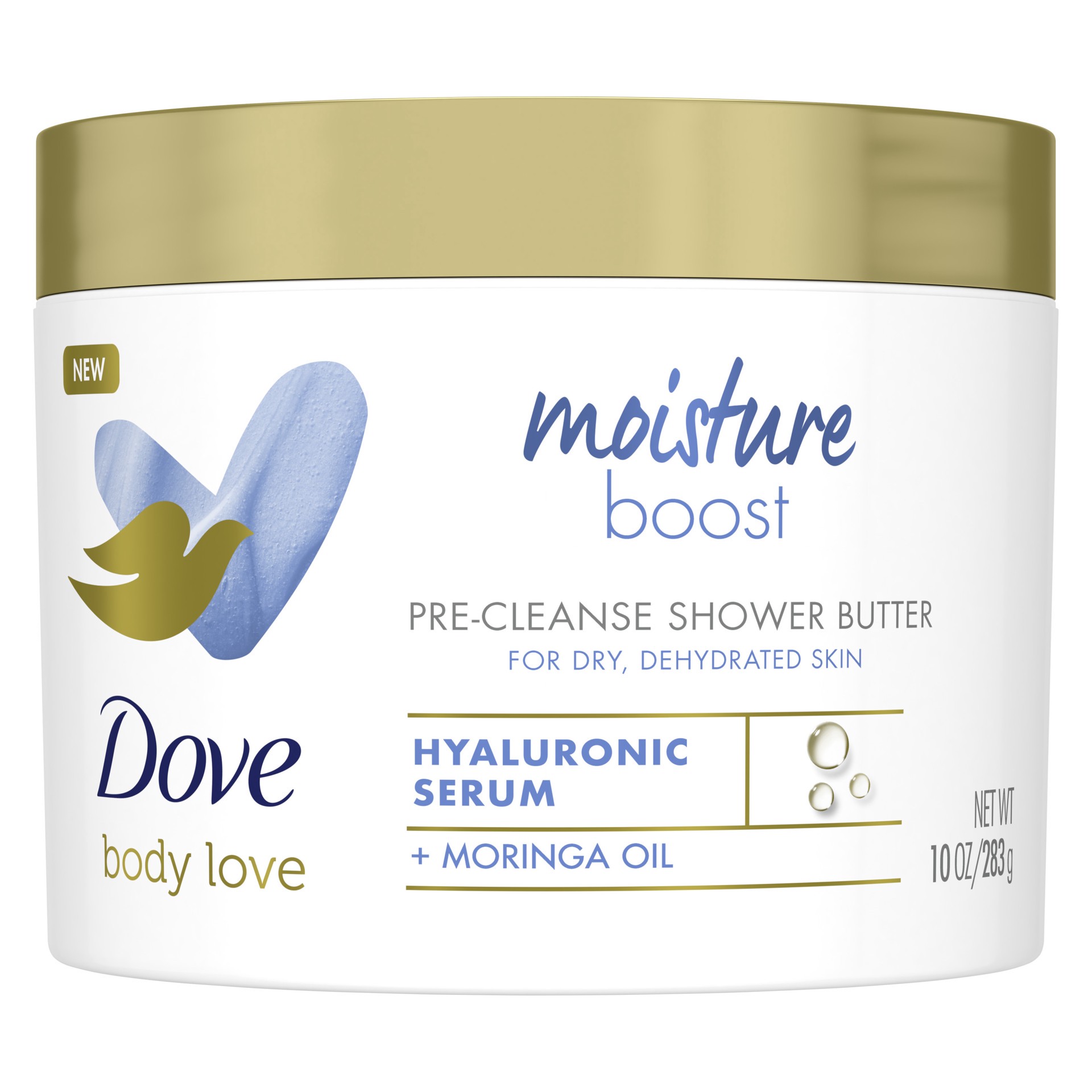 slide 1 of 6, Dove Body Love Shower Cleansing Butter Moisture Boost Cleanser, 10 oz, 10 oz