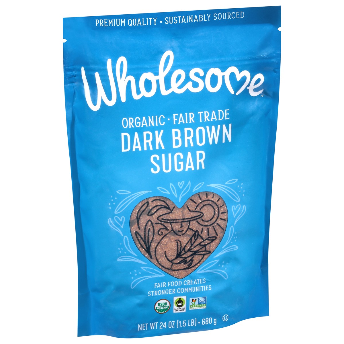 slide 2 of 9, Wholesome Organic Live Sweetly Organic Dark Brown Sugar, 24 oz