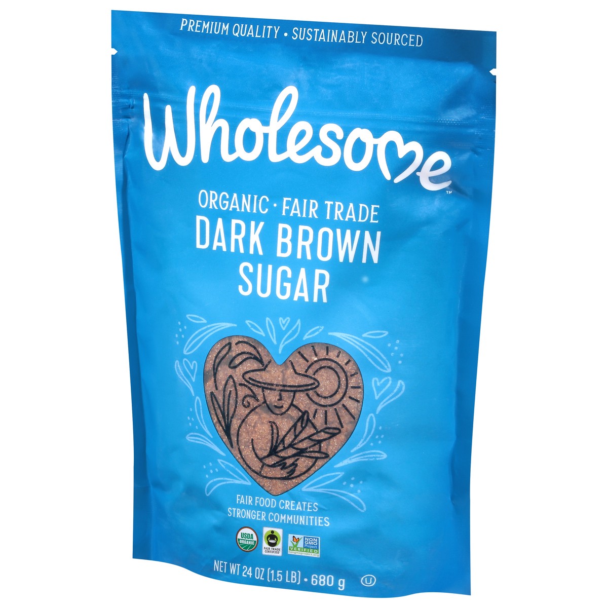 slide 8 of 9, Wholesome Organic Live Sweetly Organic Dark Brown Sugar, 24 oz