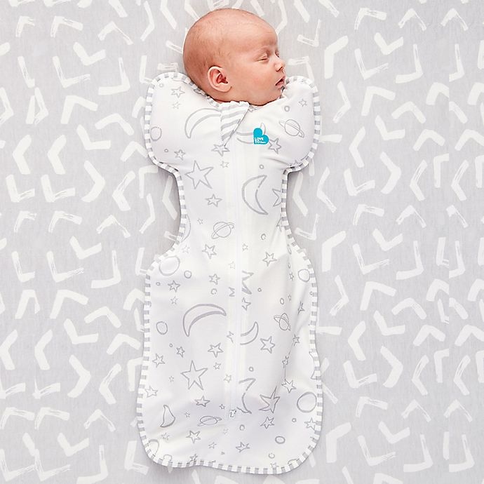 slide 3 of 5, Love to Dream Small Swaddle UP Stars and Moon Silky Lux Transition Swaddle, 1 ct