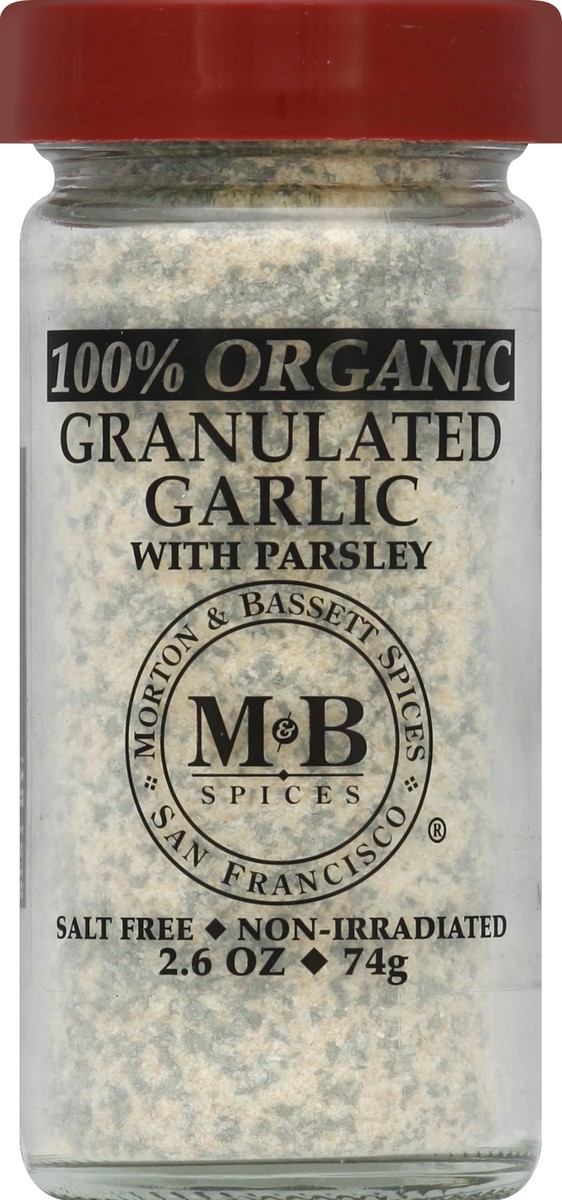 slide 2 of 2, Morton & Bassett Morton & Bass Spice Garlic Granulated O, 2.6 oz