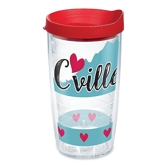 slide 1 of 1, Tervis Charlottesville Heart Wrap Tumbler with Lid, 16 oz