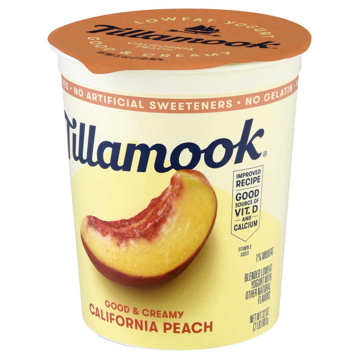 California Peach Lowfat Yogurt - Tillamook