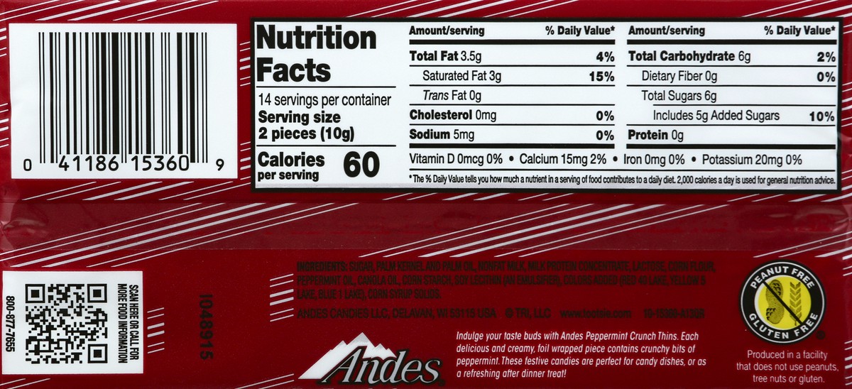 slide 4 of 9, Andes Peppermint Crunch Thins, 4.67 oz