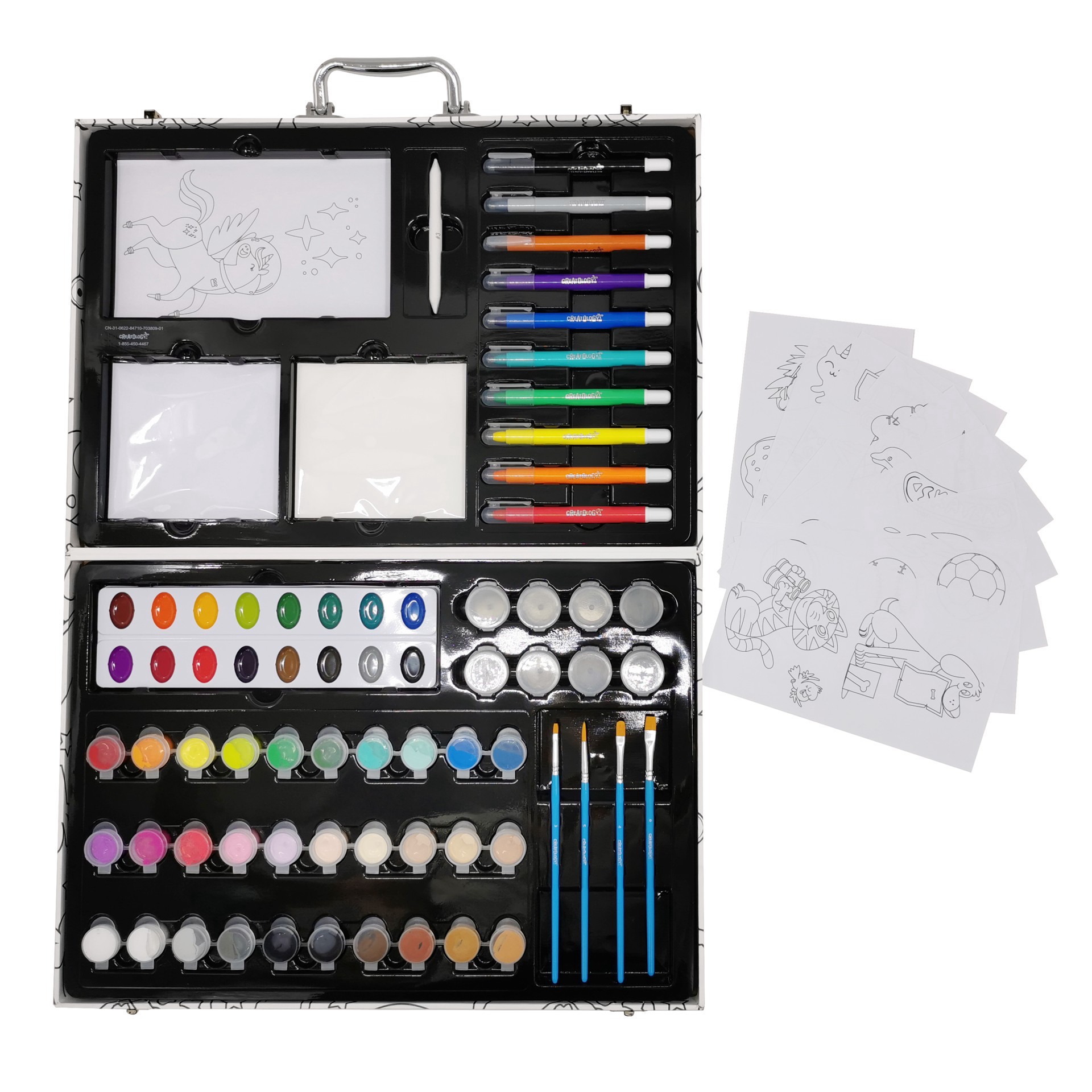 slide 3 of 5, Deluxe Paint Studio Kit By Creatology, 100 ct