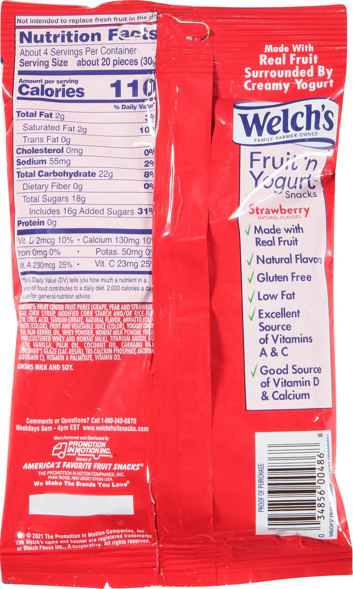 slide 10 of 11, Welch's Strawberry Fruit 'N Yogurt Snacks 4 Oz, 4 oz