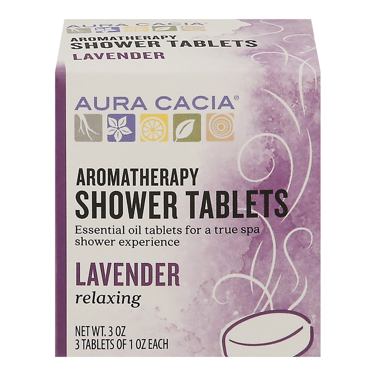 slide 4 of 12, Aura Cacia Relaxing Lavender Aromatherapy Shower Tablets, 3 ct