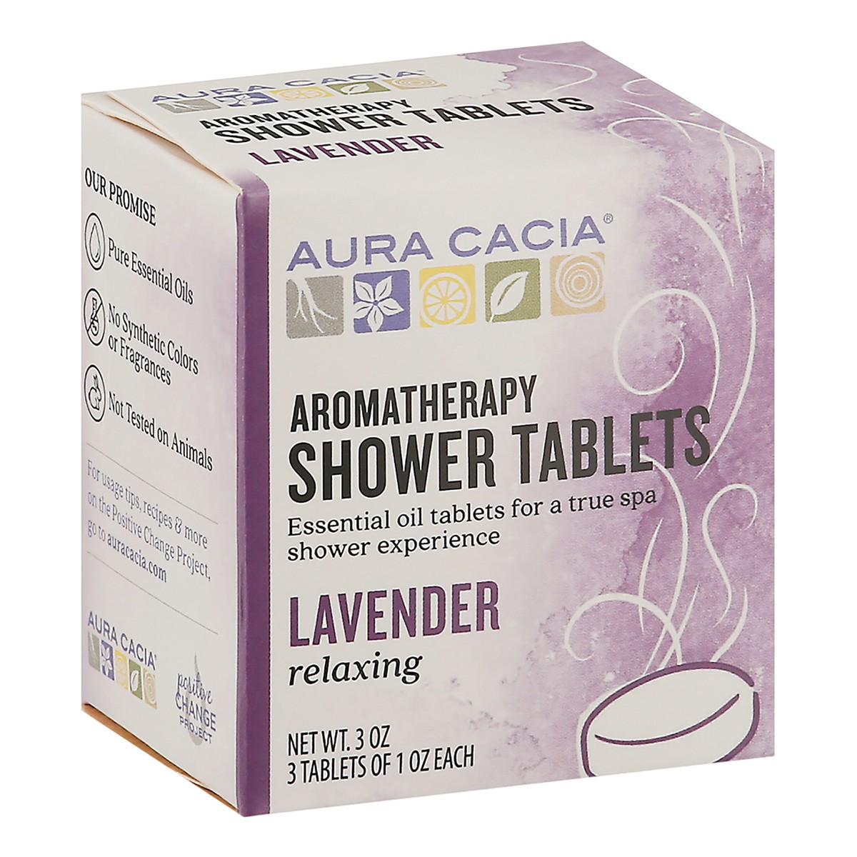 slide 9 of 12, Aura Cacia Relaxing Lavender Aromatherapy Shower Tablets, 3 ct