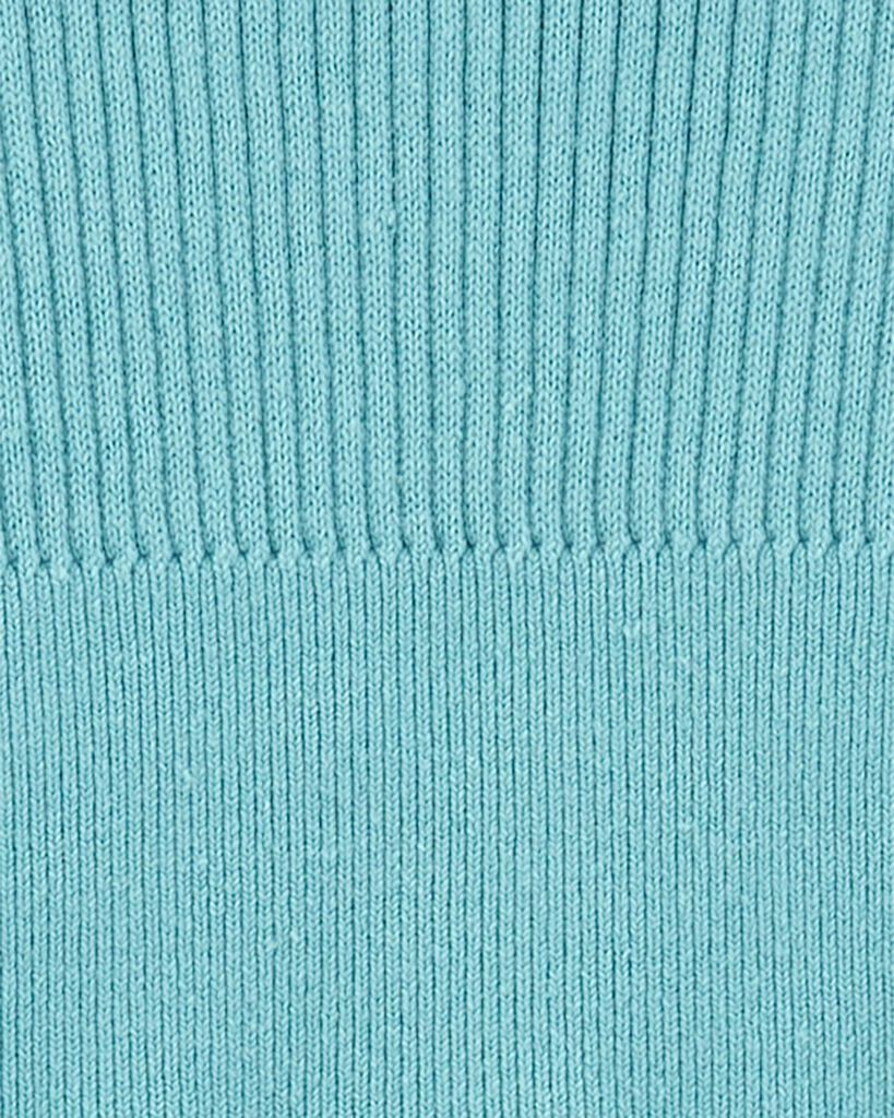 slide 2 of 3, Carter's Kid Long-Sleeve Sweater Knit Dress Teal 5, 1 ct