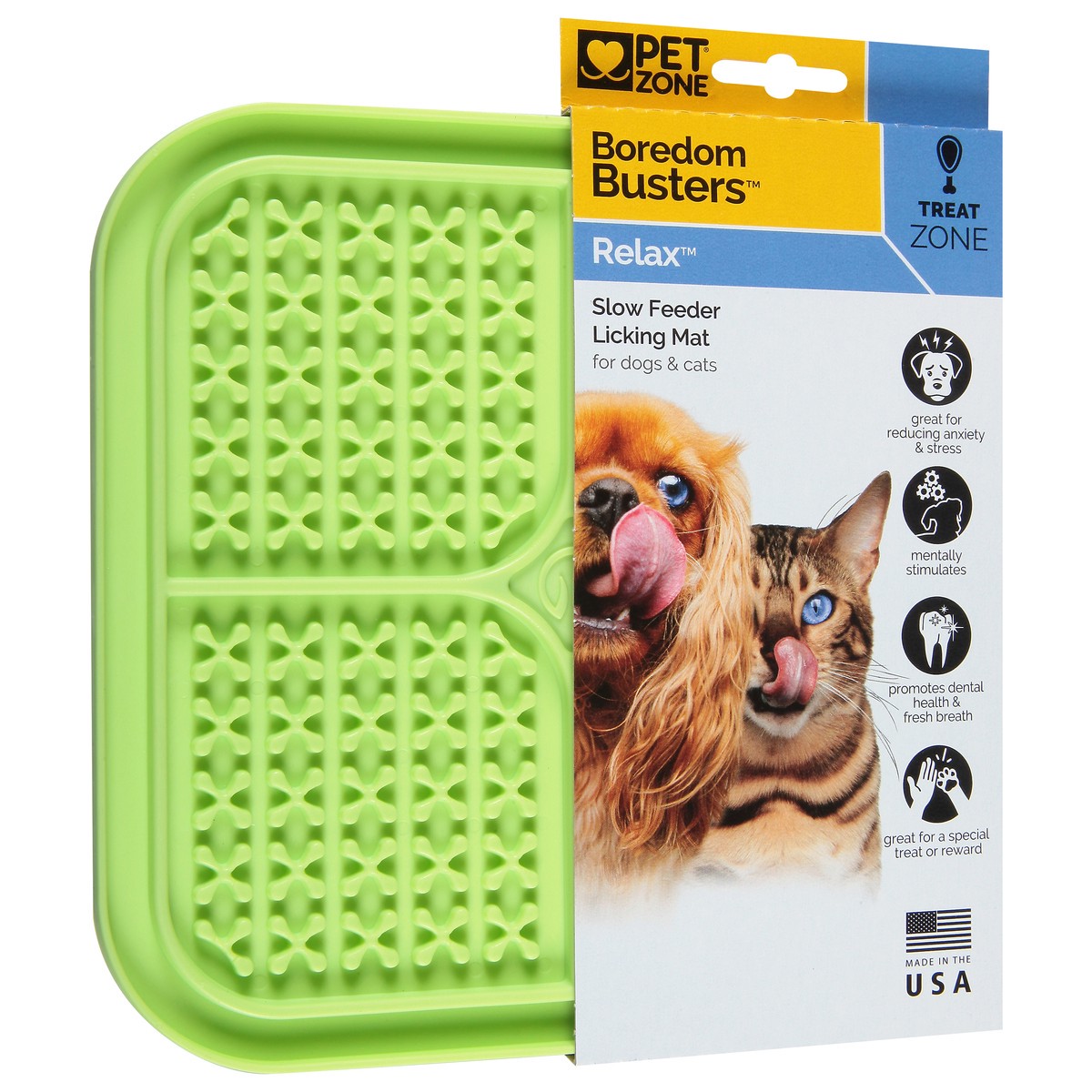 slide 6 of 12, Pet Zone Boredom Busters Relaxing Licking Mat, 1 ct