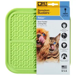 Pet Zone Boredom Busters Slow Feeder Relax Licking Mat for Dogs & Cats 1 ea