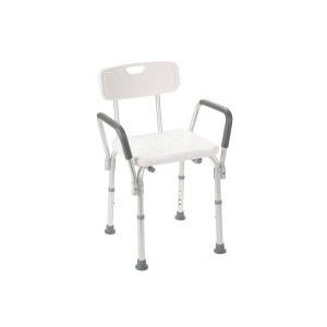 slide 1 of 1, Drive Medical Bath Bench with Padded Arms and Backrest, 1 ct