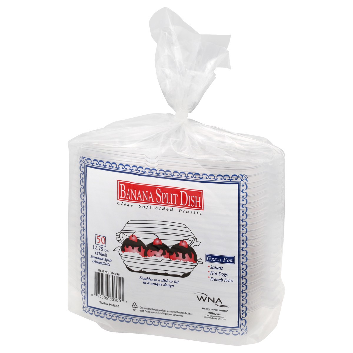 slide 8 of 11, WNA 12.75 Ounce Banana Split Dish 50 ea, 50 ct