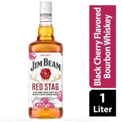 Jim Beam Red Stag Black Cherry Liqueur with Kentucky Straight Bourbon Whiskey 1 L