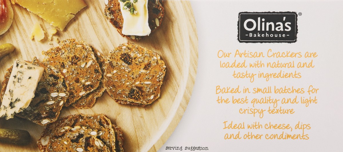 slide 12 of 12, Olina's Bakehouse®  artisan crackers crisp, date apricot, 3.5 oz