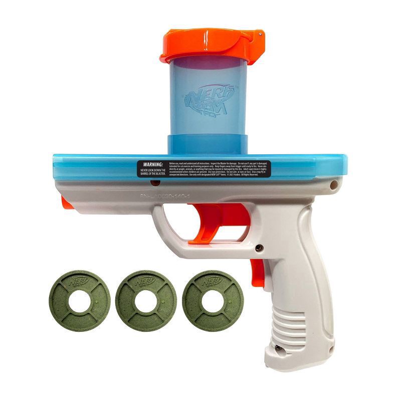 slide 4 of 5, Nerf Cat 7.88" Catnip Blaster with Discs Cat Toy - 4ct, 4 ct