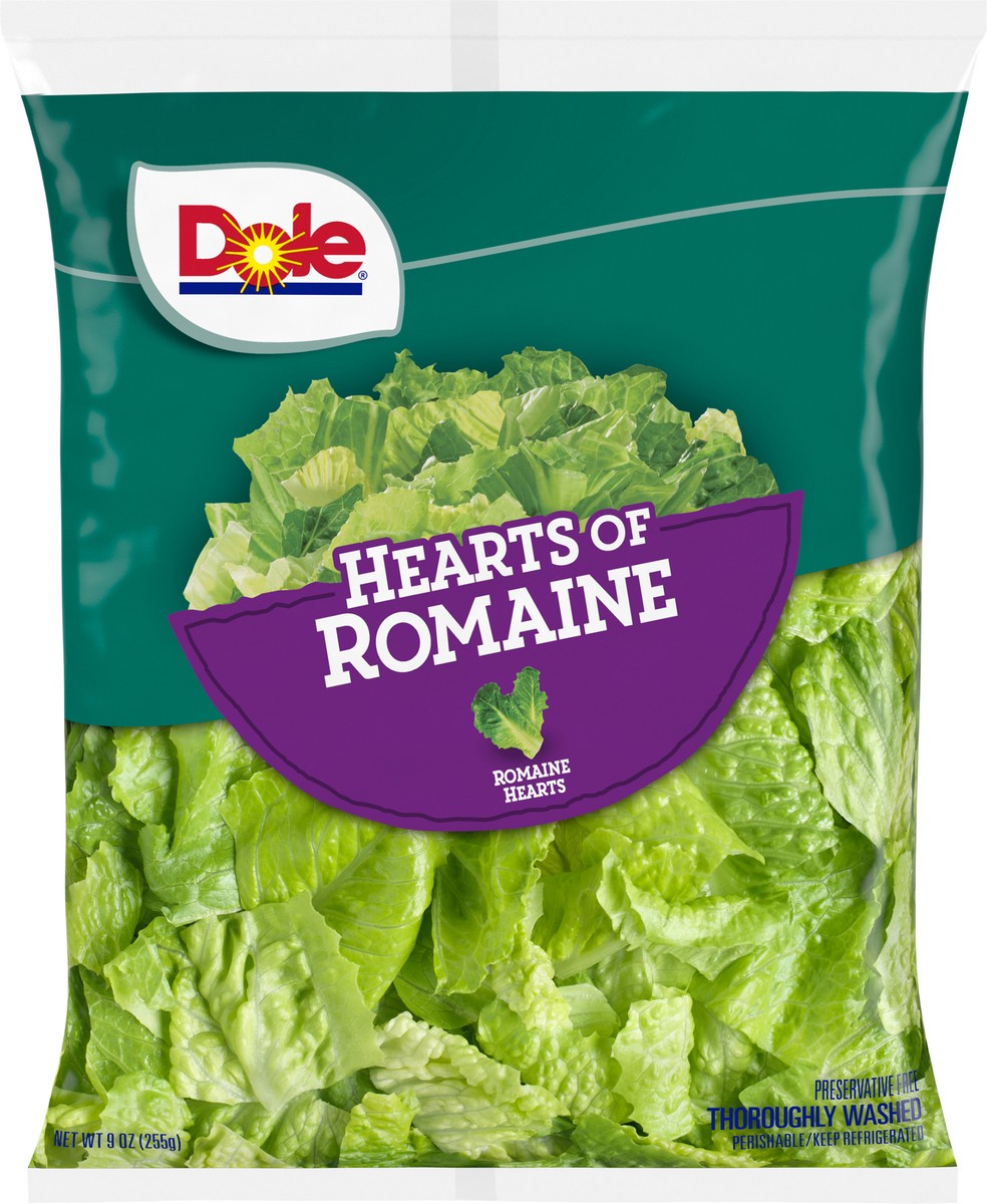 slide 1 of 4, Dole Hearts of Romaine, 9 oz